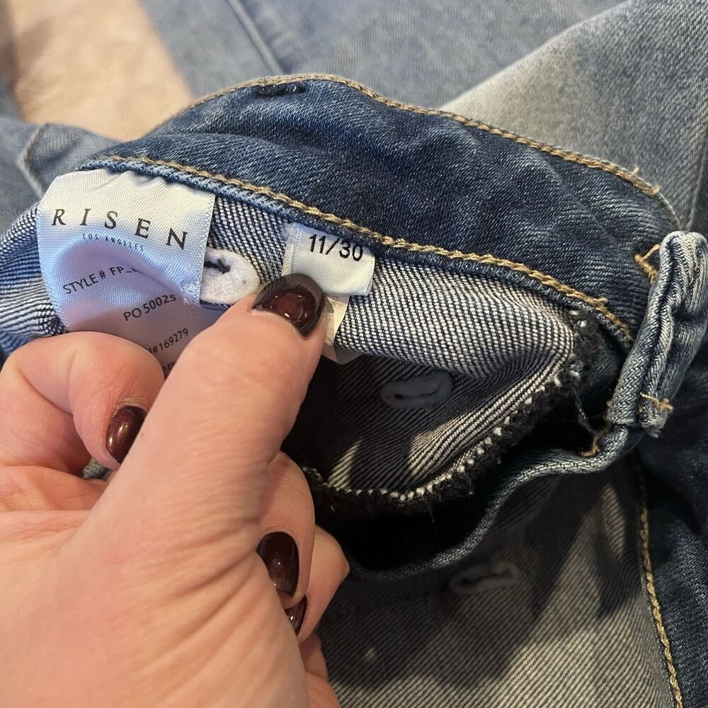 Freckled Poppy x Risen Jeans Women’s Wide Leg Denim 36” Jeans Size 11 / 30 - Picture 9 of 13